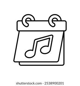 Calendario Con el icono de notas aislado en un fondo blanco. Ilustración vectorial.