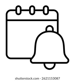 Kalender mit Benachrichtigungsglockensymbol	
