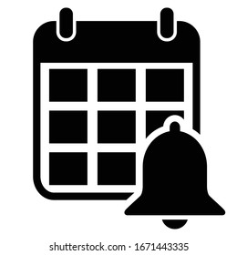 Calendar Notification with Desktop Bell Icon