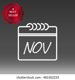 Calendar November Vector Icon Illustration