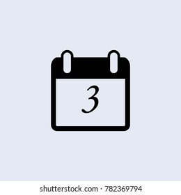 calendar with number, vector icon