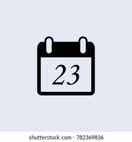 calendar with number, vector icon