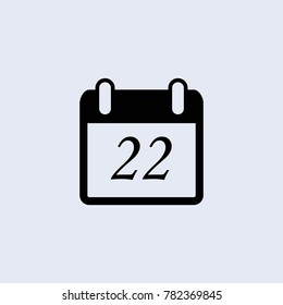calendar with number, vector icon