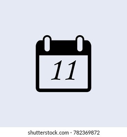 calendar with number, vector icon