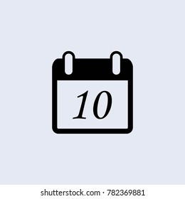 calendar with number, vector icon