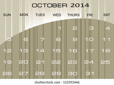 calendar October 2014