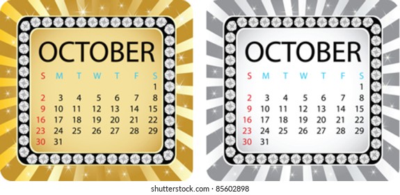 calendar october