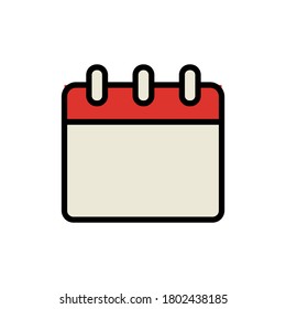 Calendar office element icon. Simple color with outline vector elements of cabinet accessories icons for ui and ux, website or mobile application