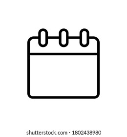 Calendar office element icon. Simple line, outline vector elements of cabinet accessories icons for ui and ux, website or mobile application