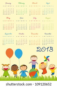 Calendar on 2013 year