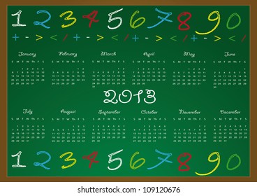 Calendar on 2013 year