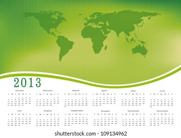 Calendar on 2013 year