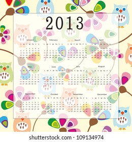 Calendar on 2013 year