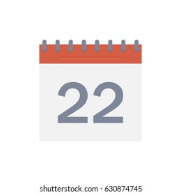 Calendar on background vector concept. Time illustration in modern flat style. Color picture for design web site, web banner, printed material. Wall calendar flat icon.