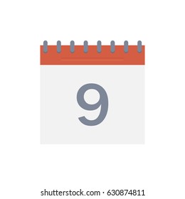 Calendar on background vector concept. Time illustration in modern flat style. Color picture for design web site, web banner, printed material. Wall calendar flat icon.