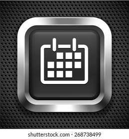 Calendar on Black Square Button