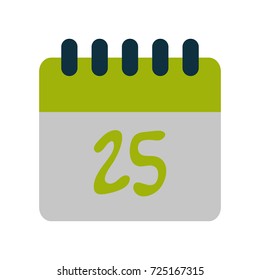 calendar on day 25 icon image 