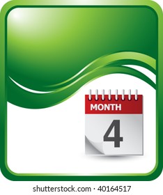 Kalender auf grünem Hintergrund