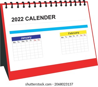 calendar on office desk for 2022