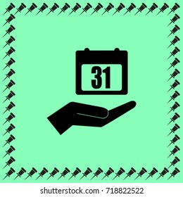 calendar on the palm icon
