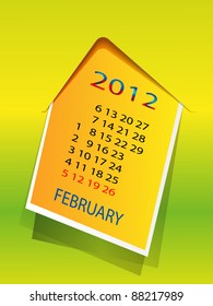 Calendar on sticker