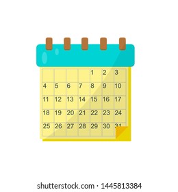 Calendar on a white background. Vector illustration