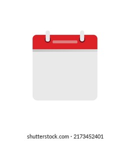 Calendario en un fondo blanco. Ilustración vectorial.