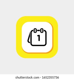 Calendar One Daily Icon, Icon Calendar Vector Art, Daily Calendar, Date 1