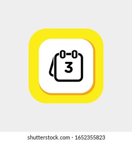 Calendar One Daily Icon, Icon Calendar Vector Art, Daily Calendar, Date 3