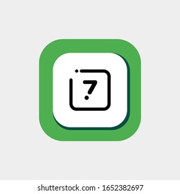 Calendar One Daily Icon, Icon Calendar Vector Art, Daily Calendar, Date 7