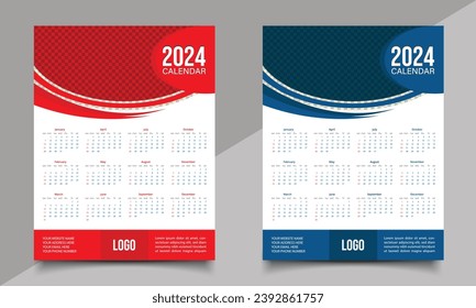 Calendar: one-page or wall calendar design.