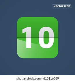 calendar or/and clock with number 10