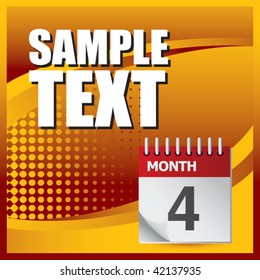 calendar orange halftone banner