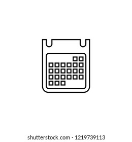 Calendar to organize dates. Calendar icon. Flat design .Vector Illustration