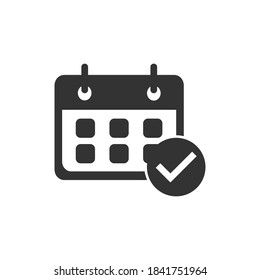 Calendar organizer icon isolated on white background. Vector illustration. Eps 10