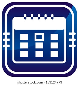 Calendar organizer - on blue button