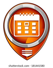 Calendar organizer -  orange pointer