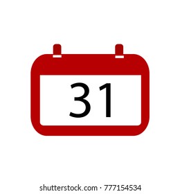 Calendar organizer or calendar schedule flat icon for apps 