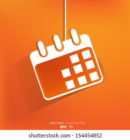 Calendar organizer web icon,flat design