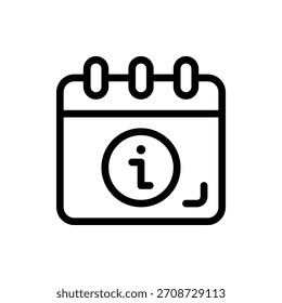 Icono de esquema de calendario. Icono de calendario