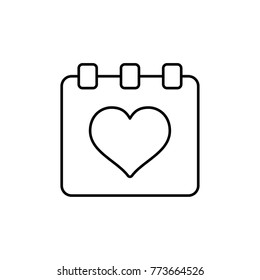 Calendar outline icon