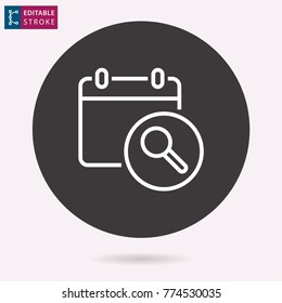 Calendar - outline icon. Editable stroke. Vector illustration