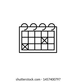 calendar outline icon. Element of lifestyle illustration icon. Premium quality graphic design. Signs and symbol collection icon for websites, web design, mobile app, UI, UX