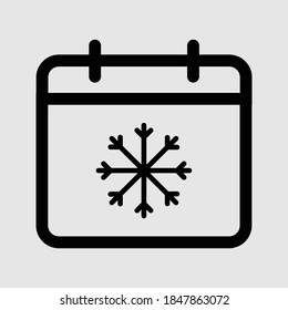 ilustración de vector aislado del icono de esquema de calendario