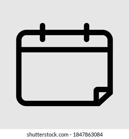 ilustración de vector aislado del icono de esquema de calendario