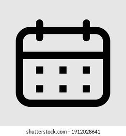 ilustración de vector aislado del icono de esquema de calendario