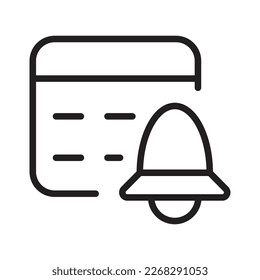Calendar Outline Icon, Linear Calendar, Black and White Transparent