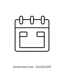 Calendar outline icon on white background.