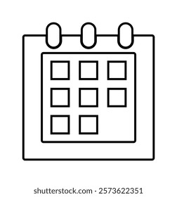 calendar outline icon .Schedule icon. calendar icon with flat design eps 10.