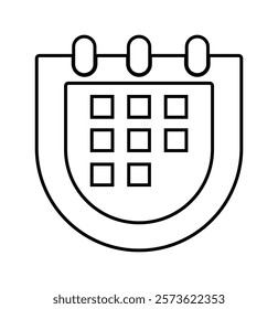calendar outline icon .Schedule icon. calendar icon with flat design eps 10.